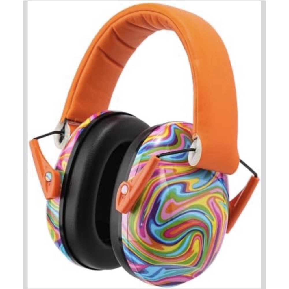 PROHEAR Kids EM032 Noise Cancelling Ear Muffs Lollipop Swirl Orange OS NWT